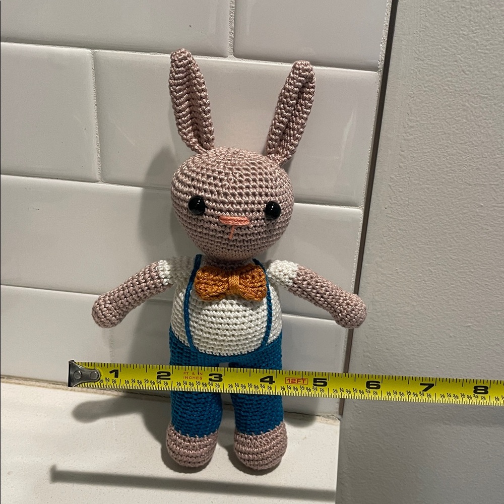 Handcrafted Bunny Doll Amigurumi Spring Easter Kids Toy Figure - Picture 8 of 8
